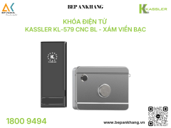 Khóa điện tử Kassler KL-579 CNC BL - Xám Viền Bạc